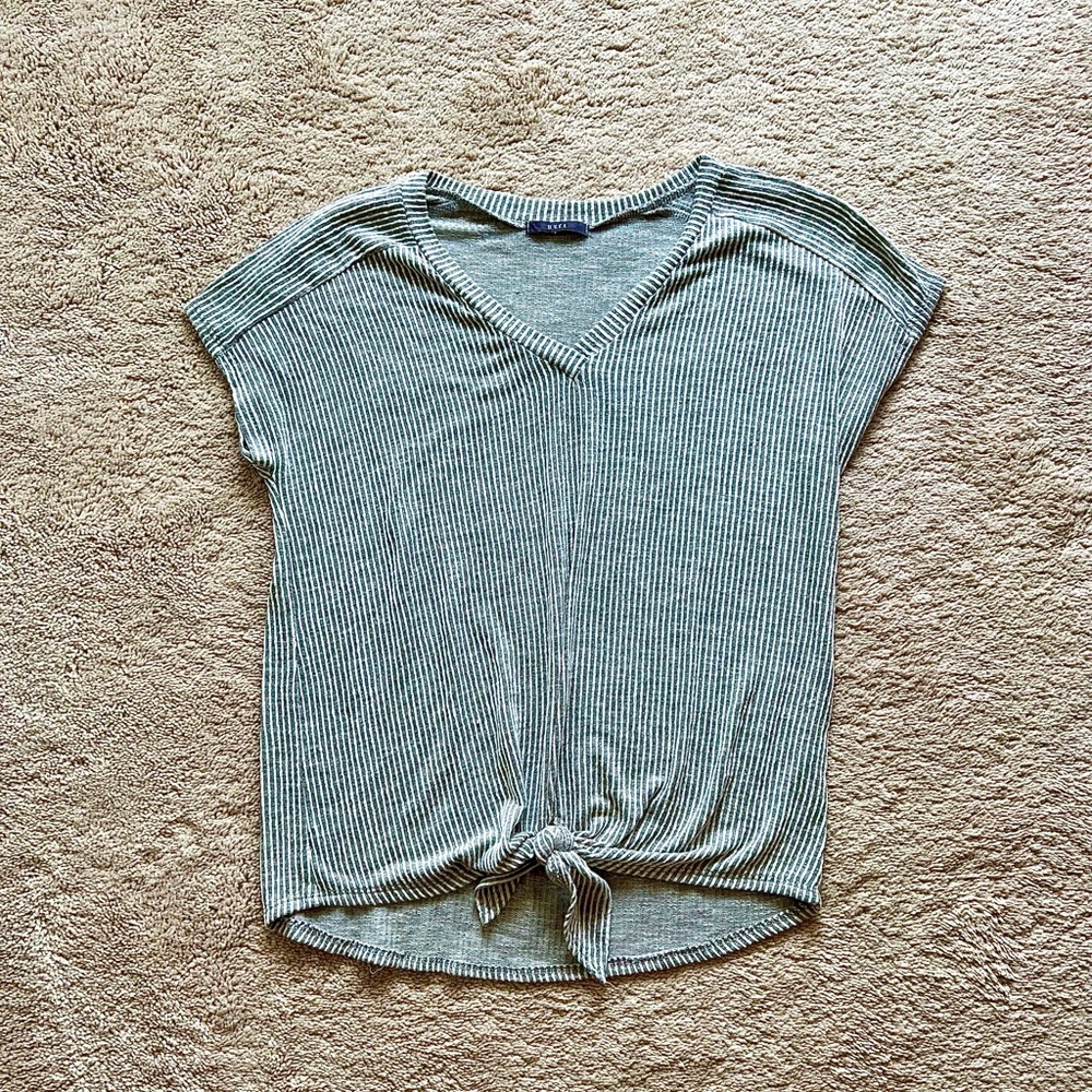 Gyft striped top with tie
